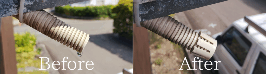 秋田市虫キャップ取付Before・After画像