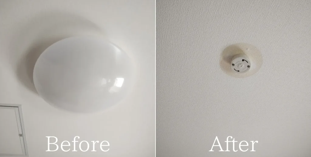 秋田市、引掛けシーリング交換Before・After画像